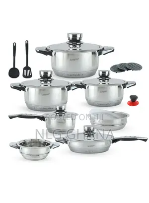 19 PCS 6.3/7.9/9.4inch Stainless Steel Casserole Set With 5