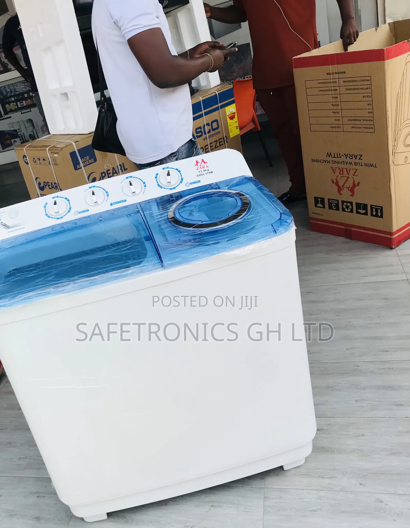 Available Zara White 11kg Semiauto Washingmachine Twintub