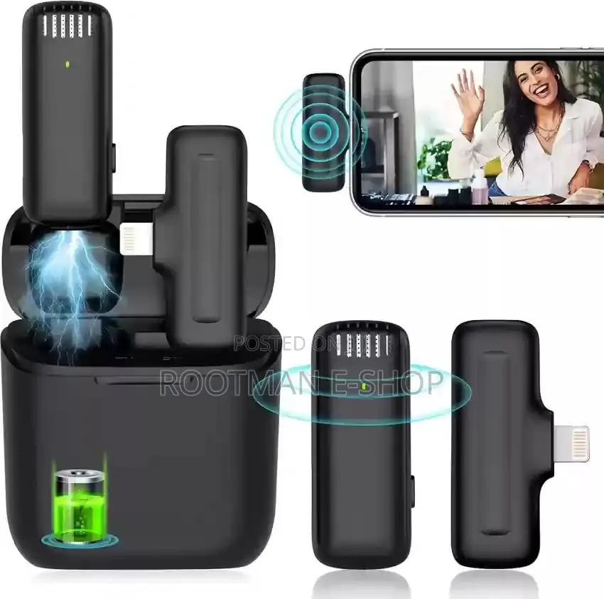 Wireless Microphone for iPhone, Mini Lapel Mic for Recording