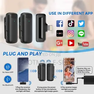 Wireless Microphone for iPhone, Mini Lapel Mic for Recording