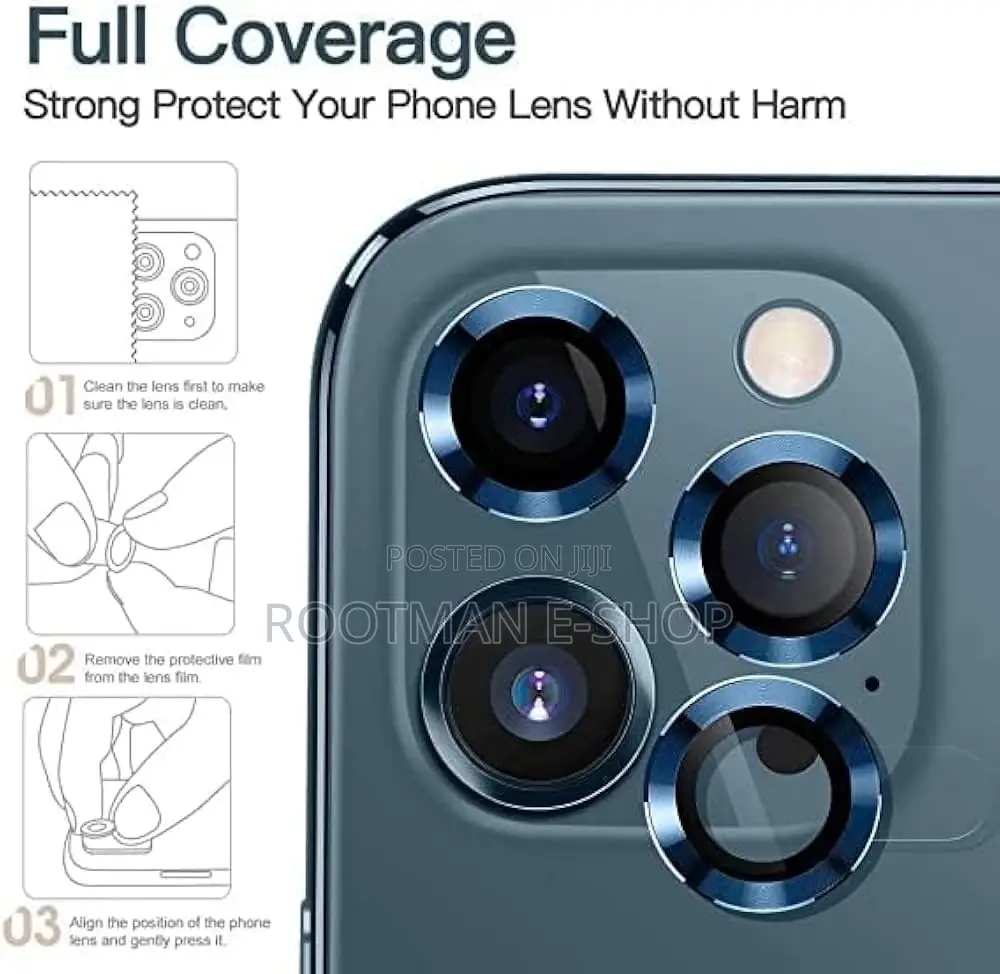 Premium Tempered Glass Cover Camera Lens iPhone Protector