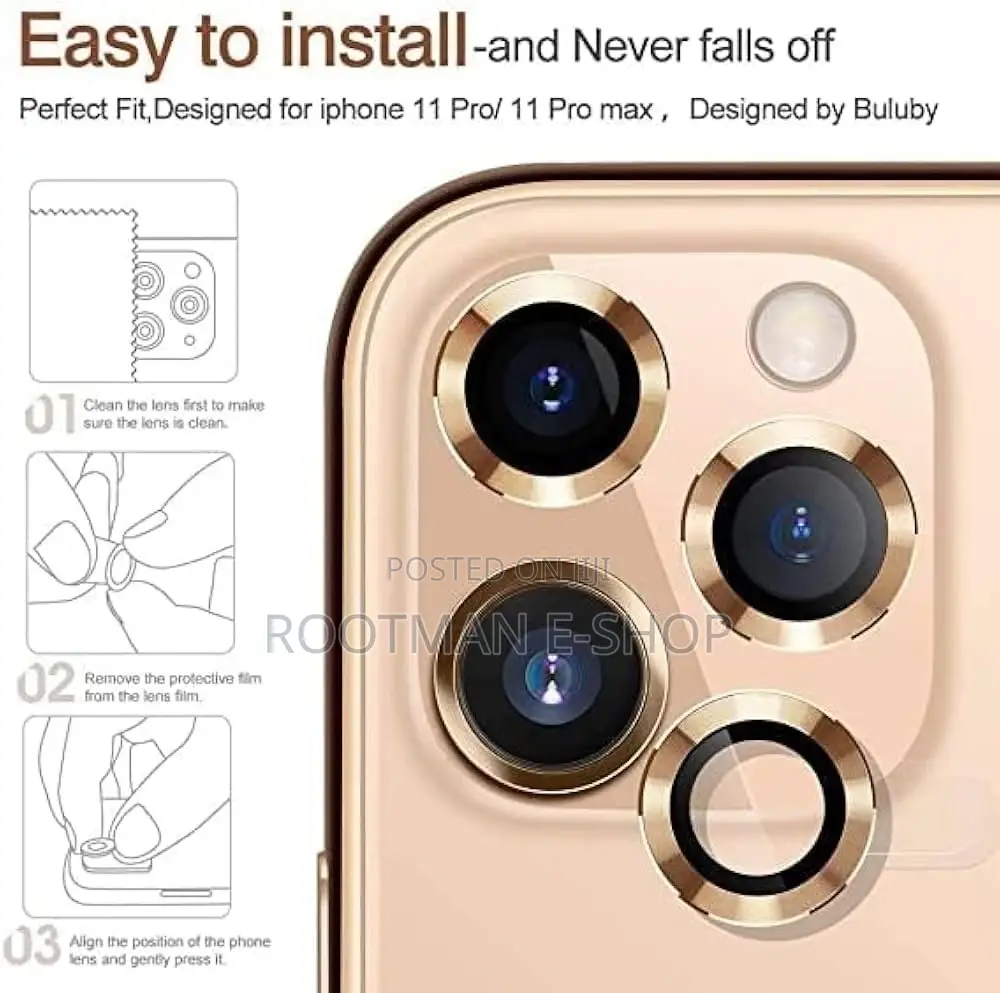 Premium Tempered Glass Cover Camera Lens iPhone Protector