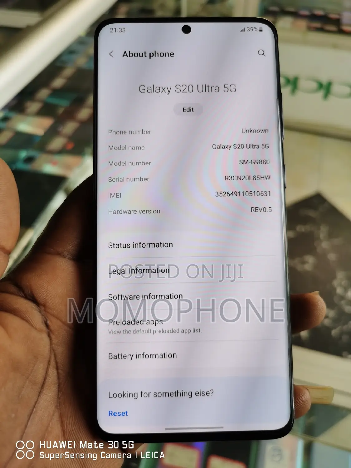 Samsung Galaxy S20 Ultra 5G 256 GB Black