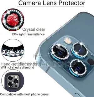Sparkling Stone Diamond Camera Lens for iPhones(Metal Alloy)