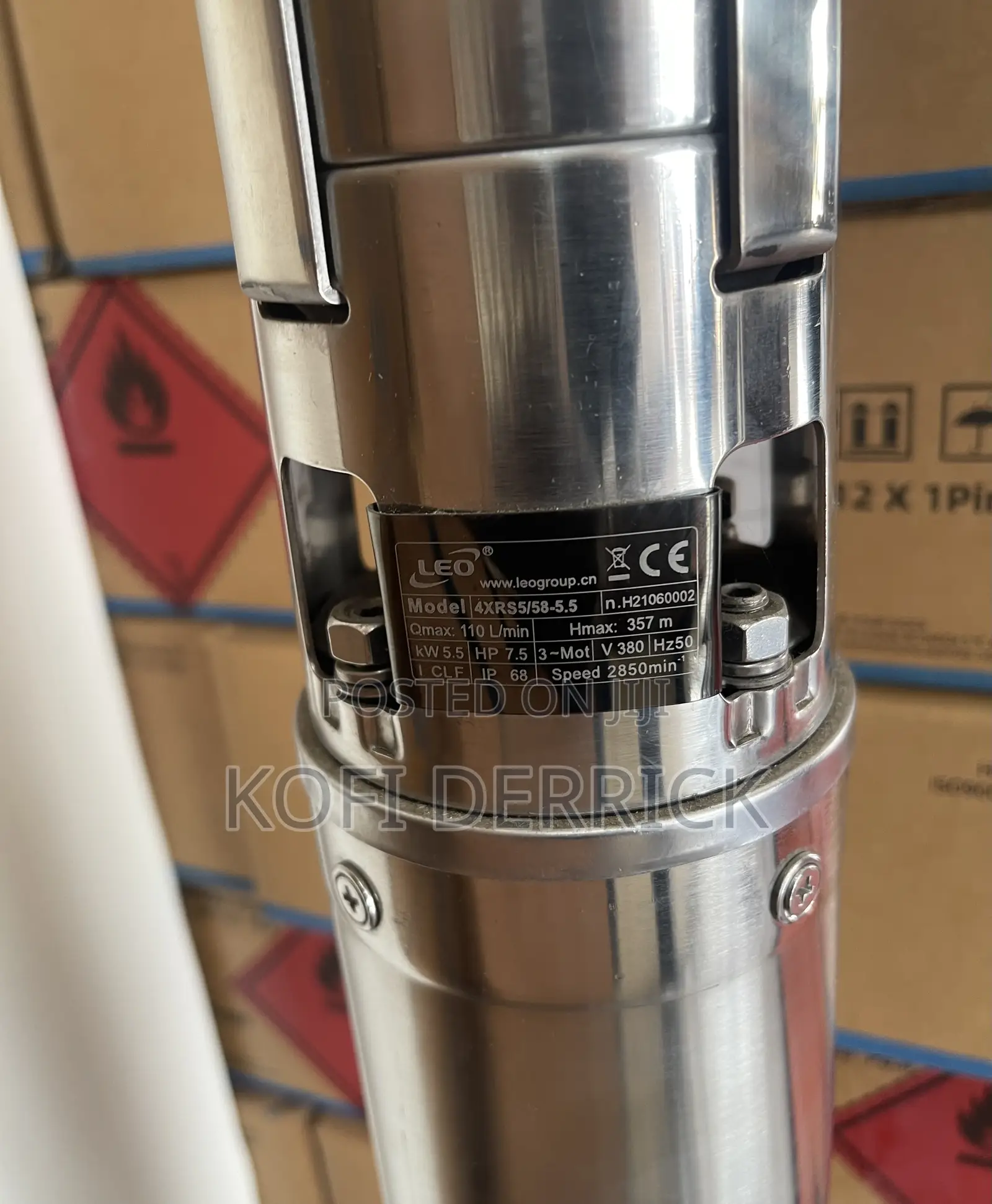 7.5hp Submersible Pump (3phase)- Borehole Pump