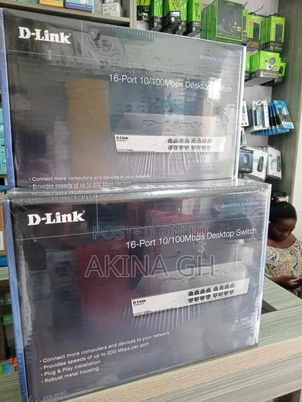D-Link 16-Port Fast Ethernet Unmanaged Switch Des-1016d