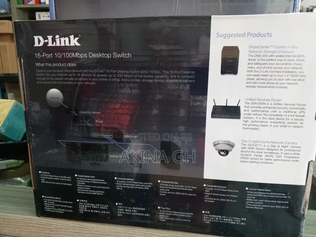 D-Link 16-Port Fast Ethernet Unmanaged Switch Des-1016d 3