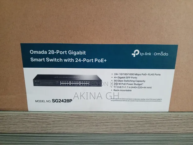 Tp-Link Omada 28 Port Gigabit Smart Poe+ Switch Sg2428p 2