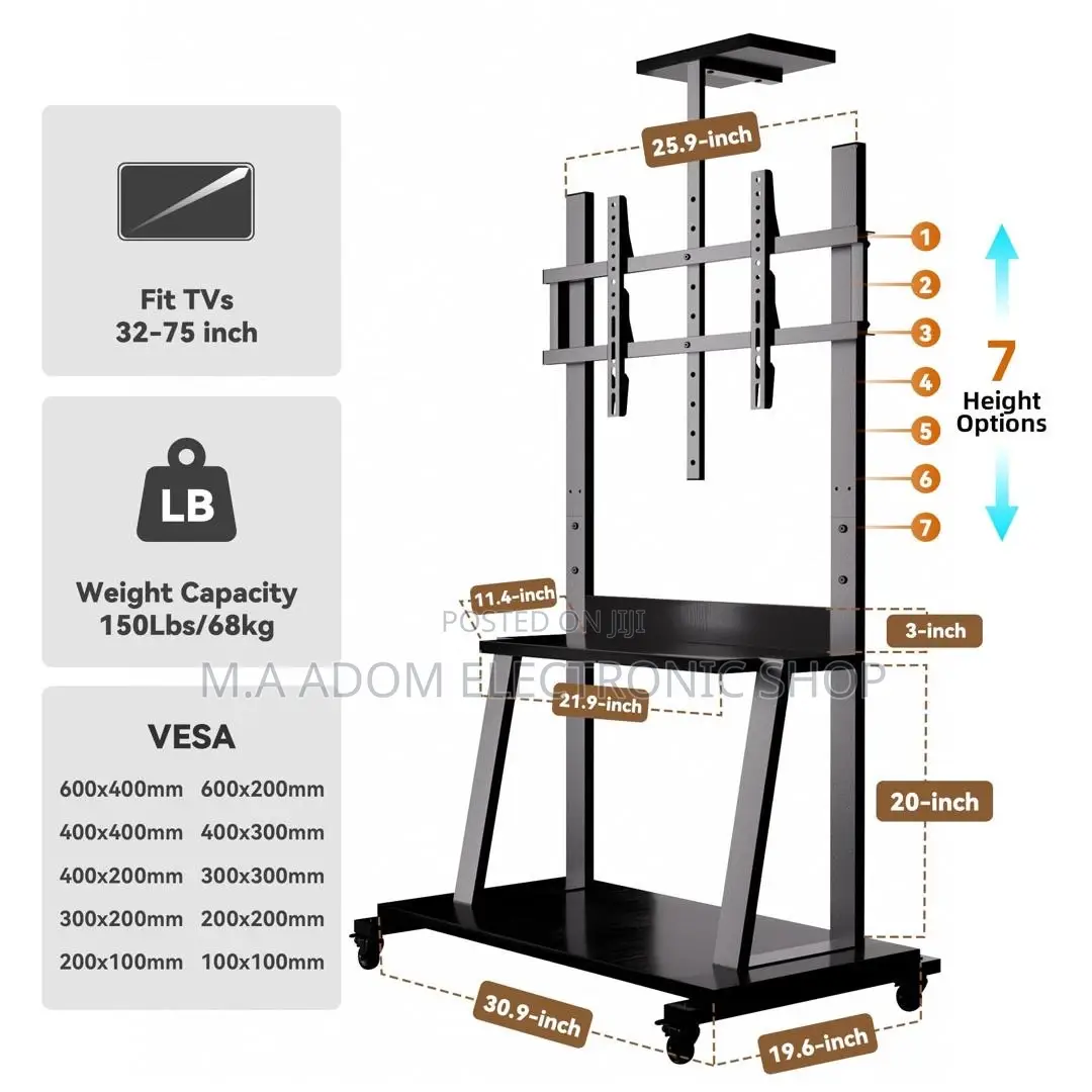 Mobile TV Stand:Freedom and Flexibility for Every Space