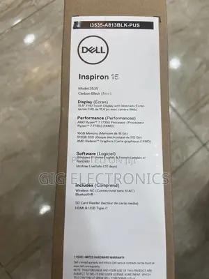 New Laptop Dell Inspiron 15 16GB AMD Ryzen 7 SSD 512GB