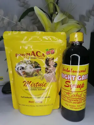 Pure Maca Mixture and Syrup for Butts and Hips Enlargement
