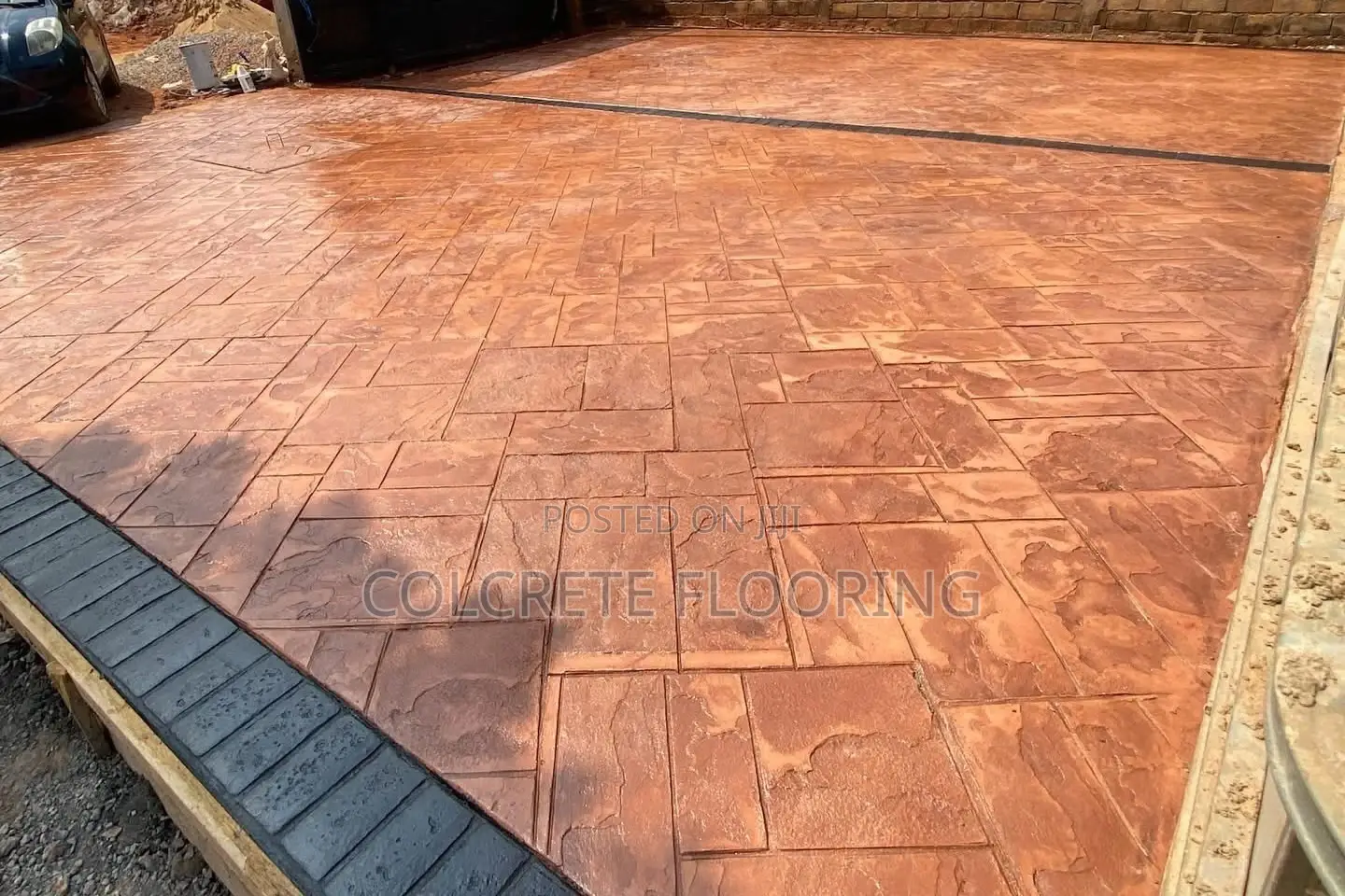 Brown Bordered Stamped Cast