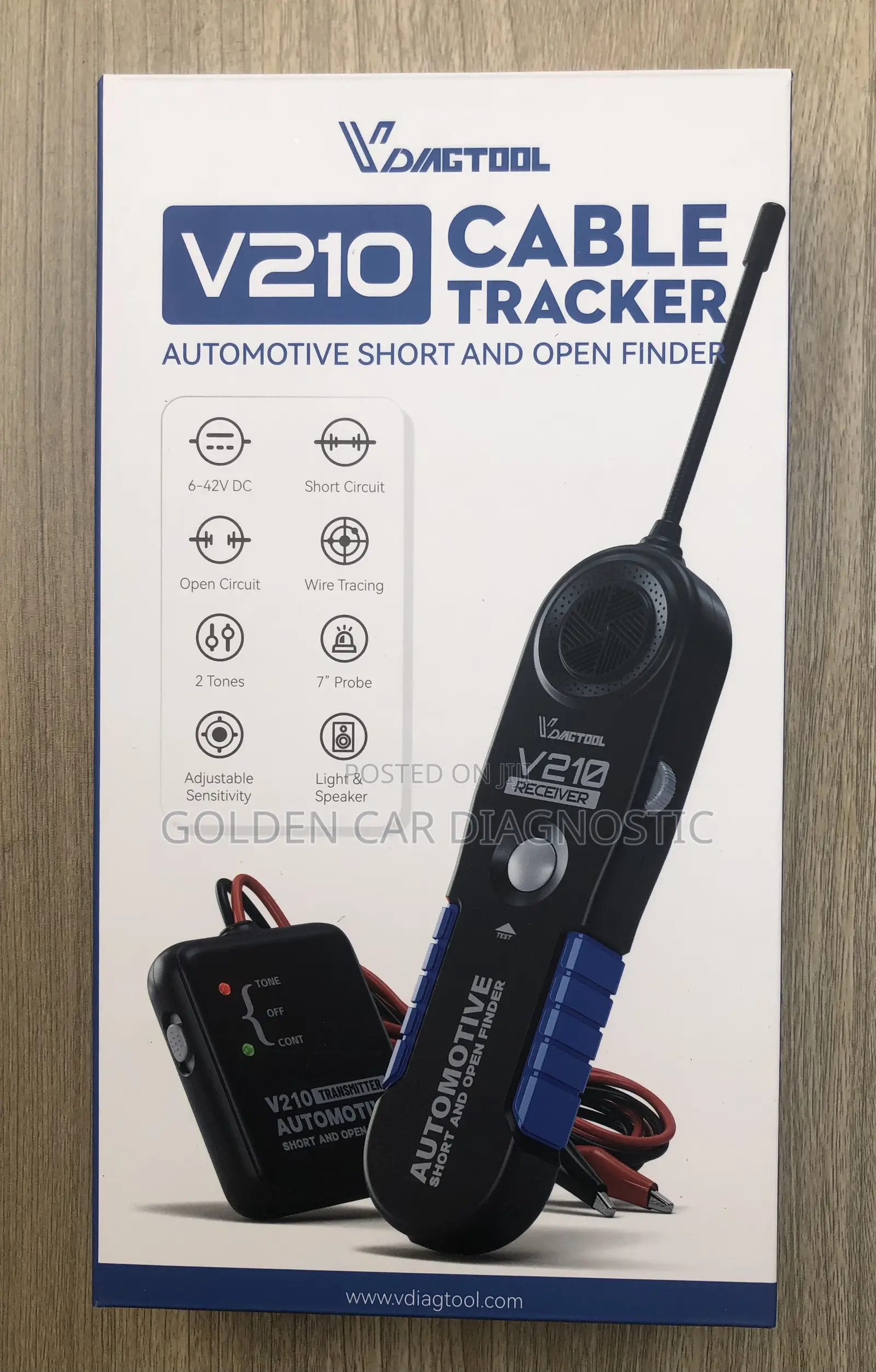 Vdiagtool V210 Car Circuit Wire Tracker Tracer 6v-42v