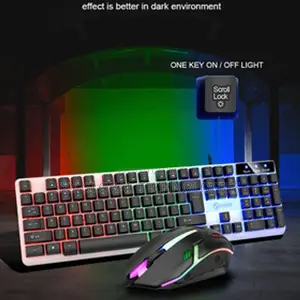 T6 Milang Gaming Wired Keyboard and Mouse Combo .