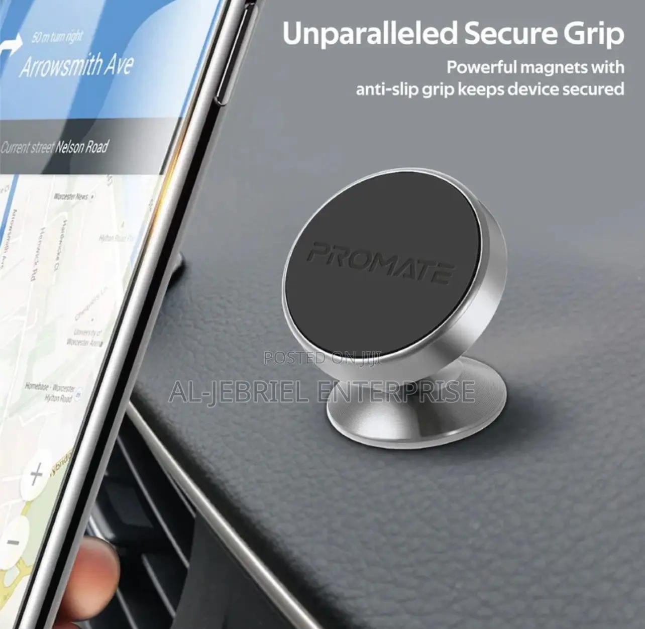 Promate MAGNETTO-2 Aluminum Magnetic Car Smartphone Mount