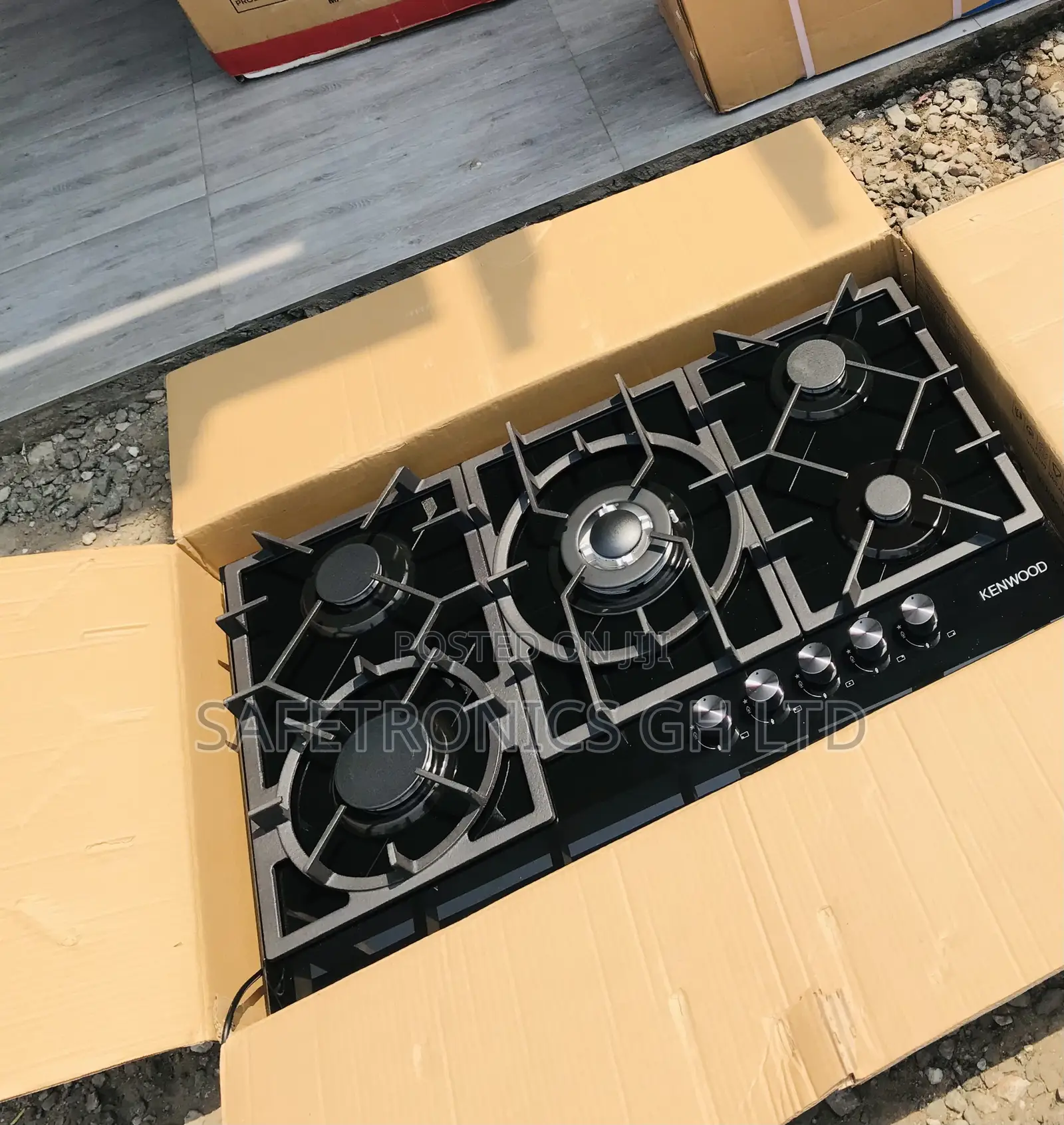 5 Gas Hobs Burner Black Instant Kenwood 90cm