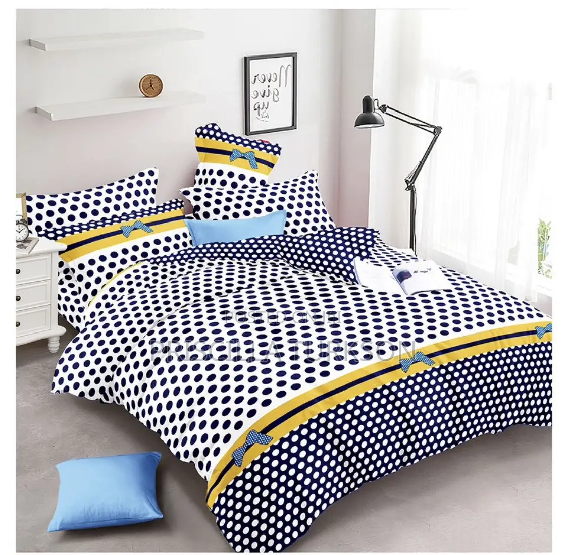 Beautiful Bedsheet With Its Pillow Cases.