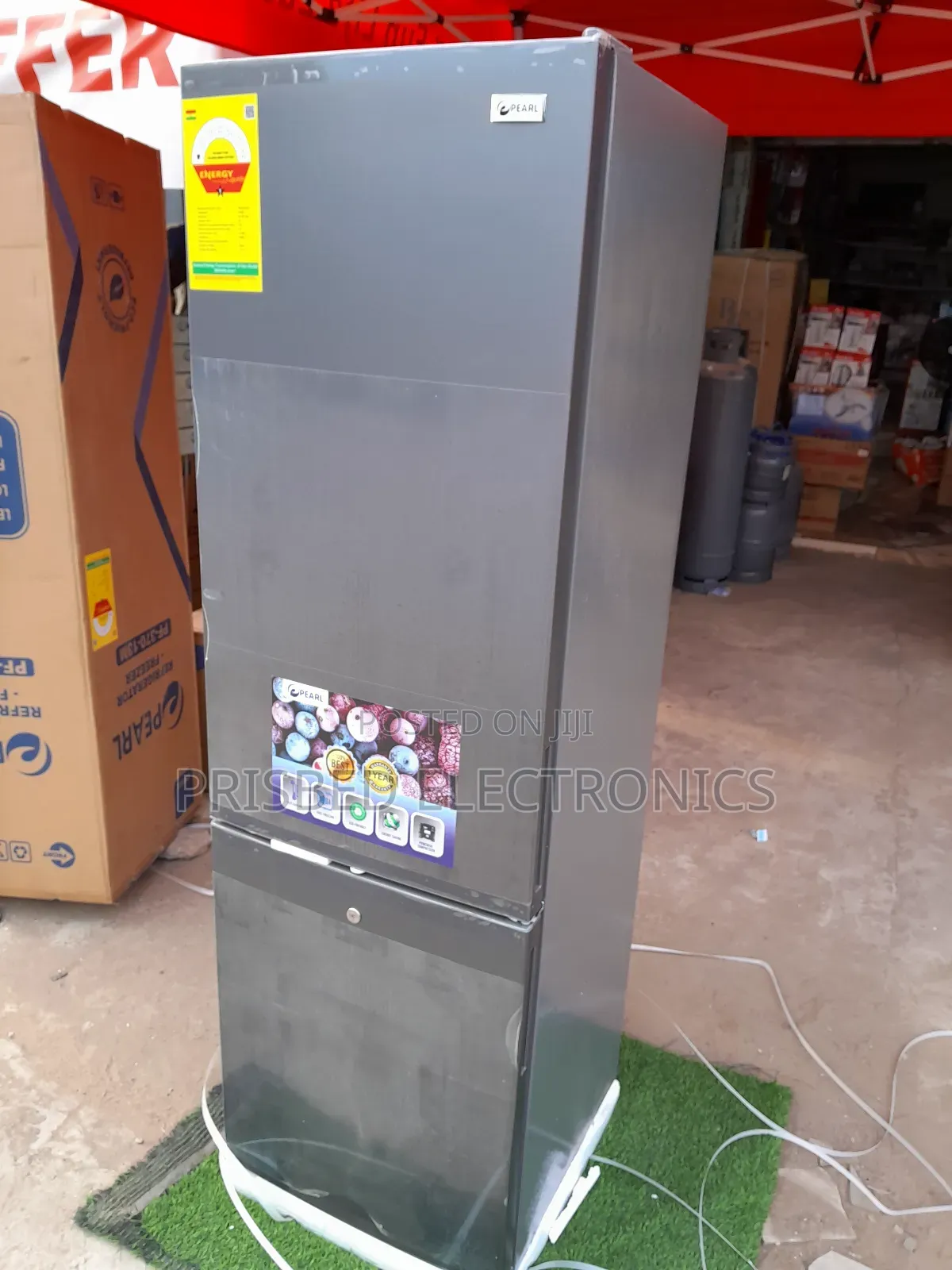 {}Pearl Double Door Fridge 262 Litres Bottom Freezer