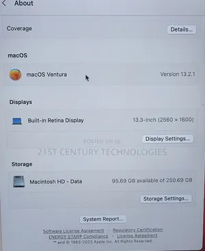Laptop Apple MacBook 2019 8GB Intel Core I5 SSD 256GB