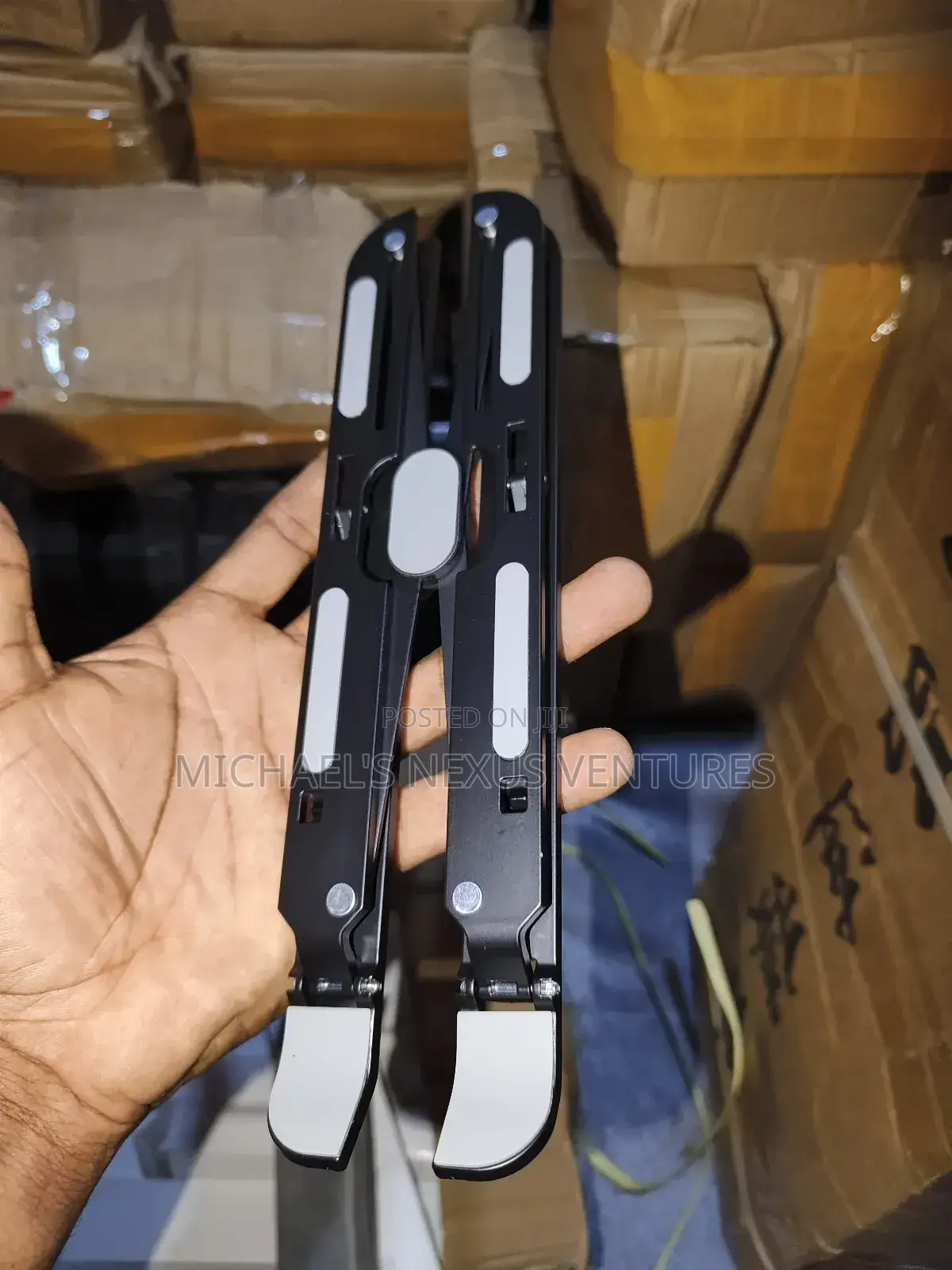 Metallic Laptop Stand Black