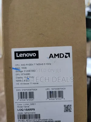 New Laptop Lenovo 12GB AMD Ryzen 7 SSD 512GB