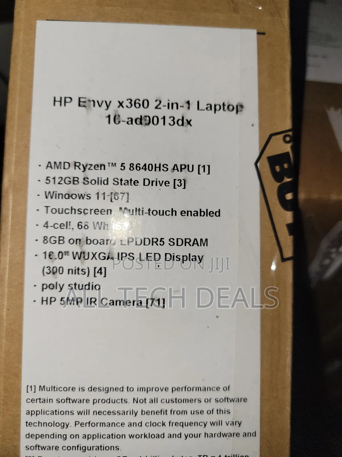 New Laptop HP Envy X360 8GB AMD Ryzen 5 SSD 512GB