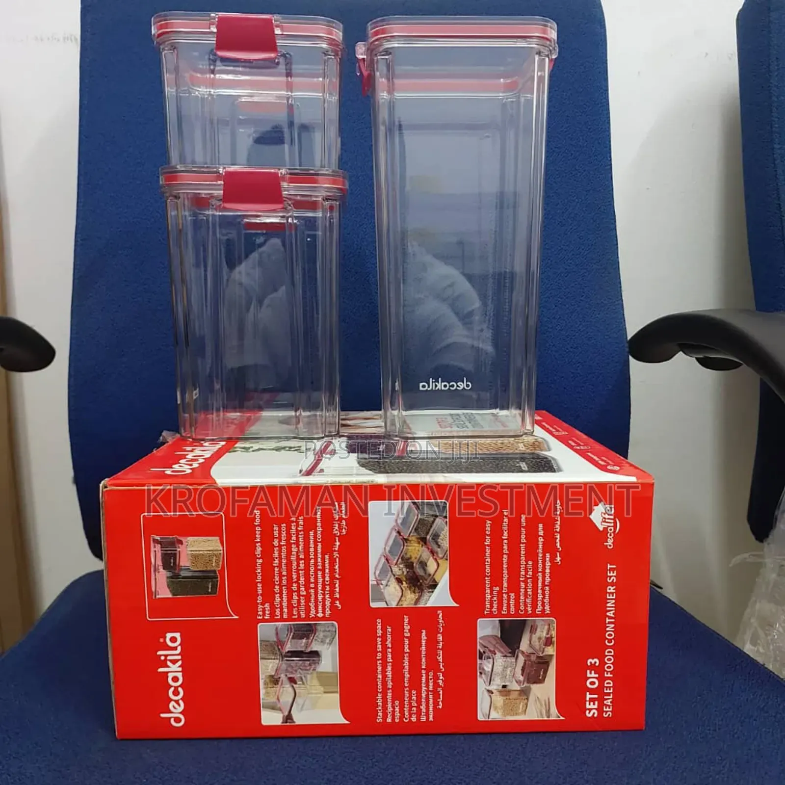Decakila Kmtt125w Set of Sealed Food Container-3pieces