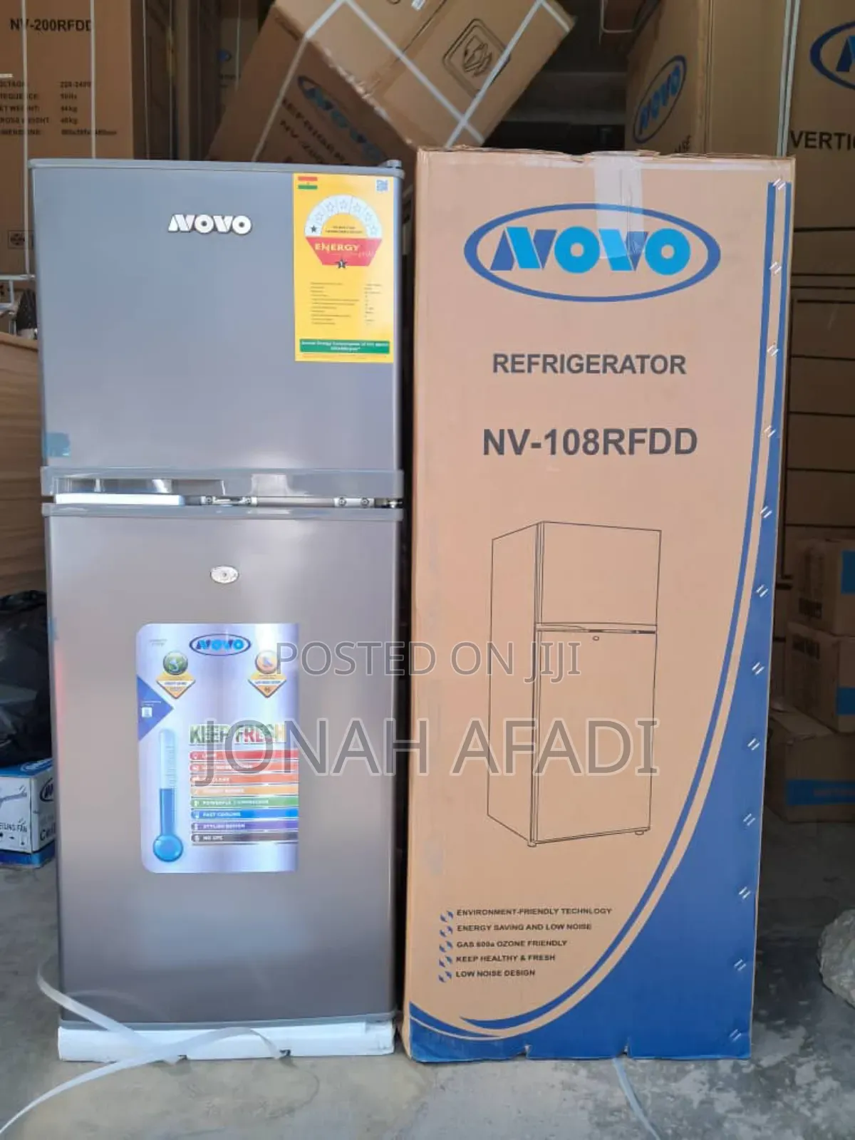 Novo 108l Double Door Top Freezer (Nv-108rfdd)