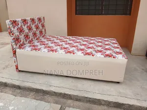 Cream Coloured Inbuilt Double Bed