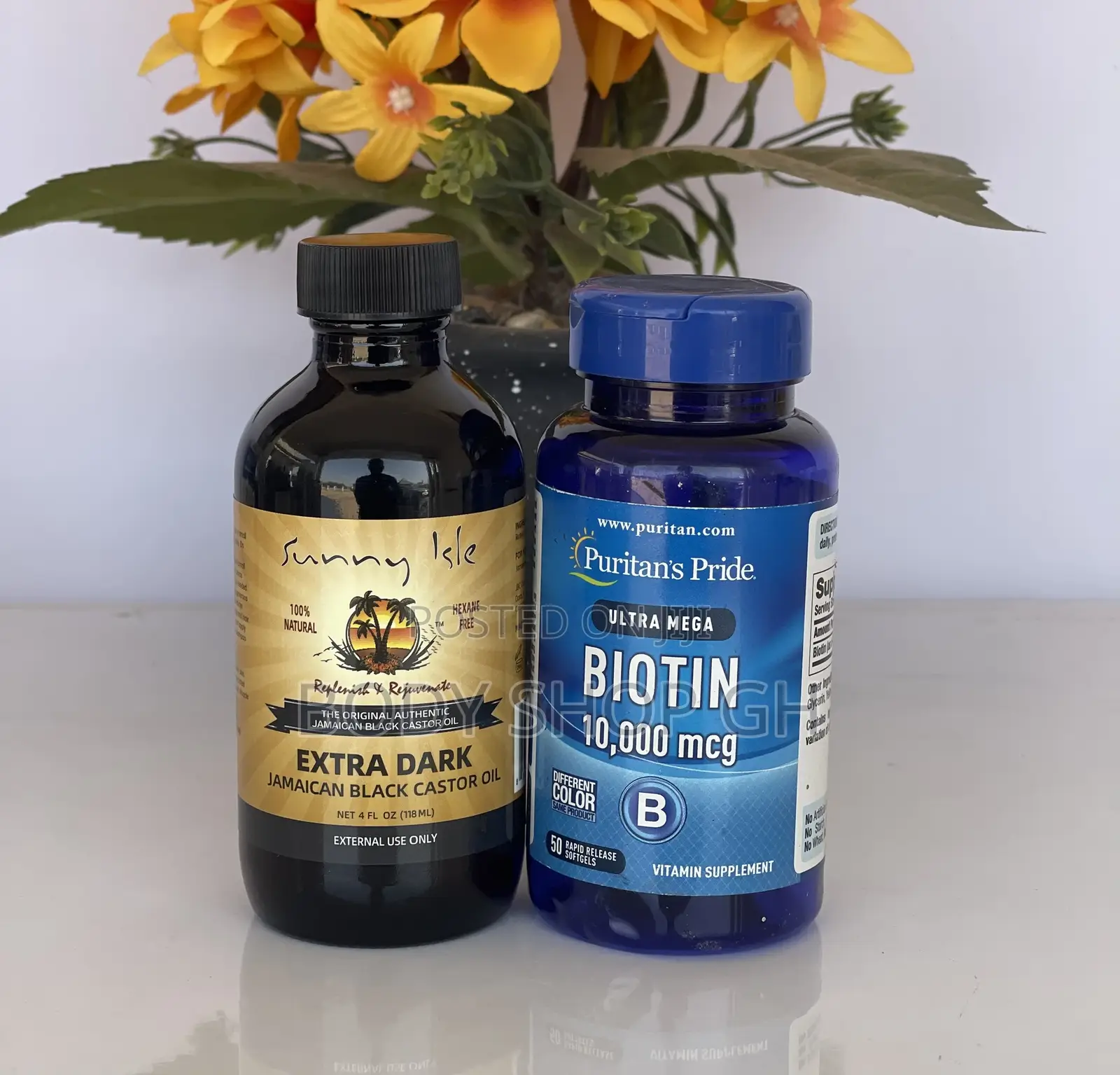 Jamaican Black Castor Oil + Puritans Pride Biotin for Hair