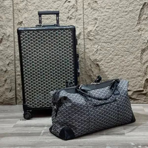 Photo - Goyard Vintage-Style Leather Duffle and Duffle Bag Set
