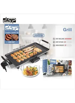 2000W Electric Indoor Smokeless Grill With Detachable Thermo