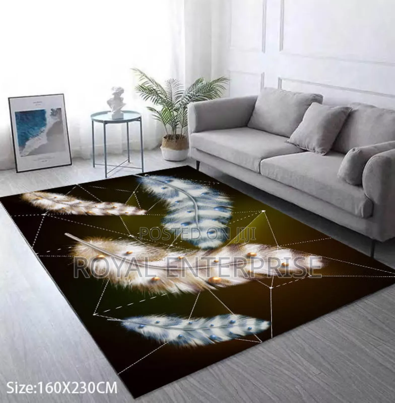 Darkness Modern Style 3d Crystal Velvet Carpets (160/230cm )