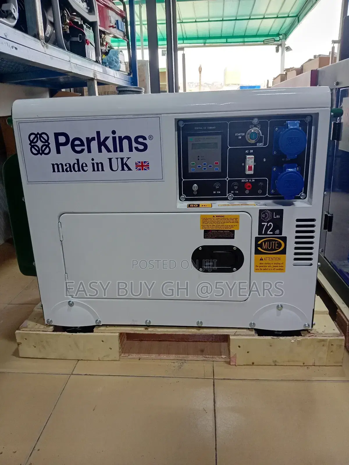 UK Made White Perkins Diesel Generator 13000watts 10kva