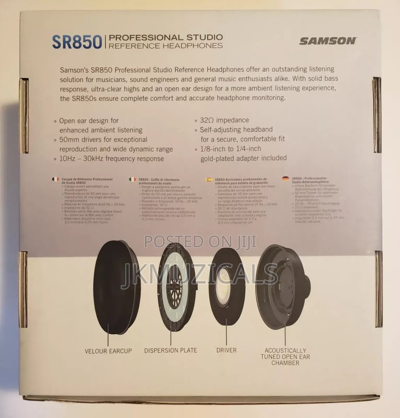 Samson Sr850 / Studio Reference Headphones_ Monitor Headset