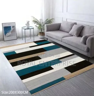 Modern Printed Area Rug Gel Foam Backing Anti Slip
