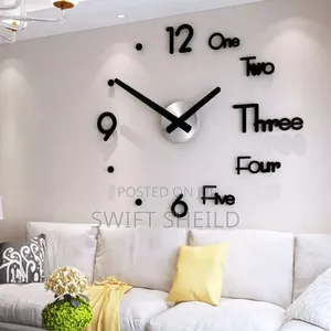 3d Designer Wall Clock Large 100-120cm (47inch