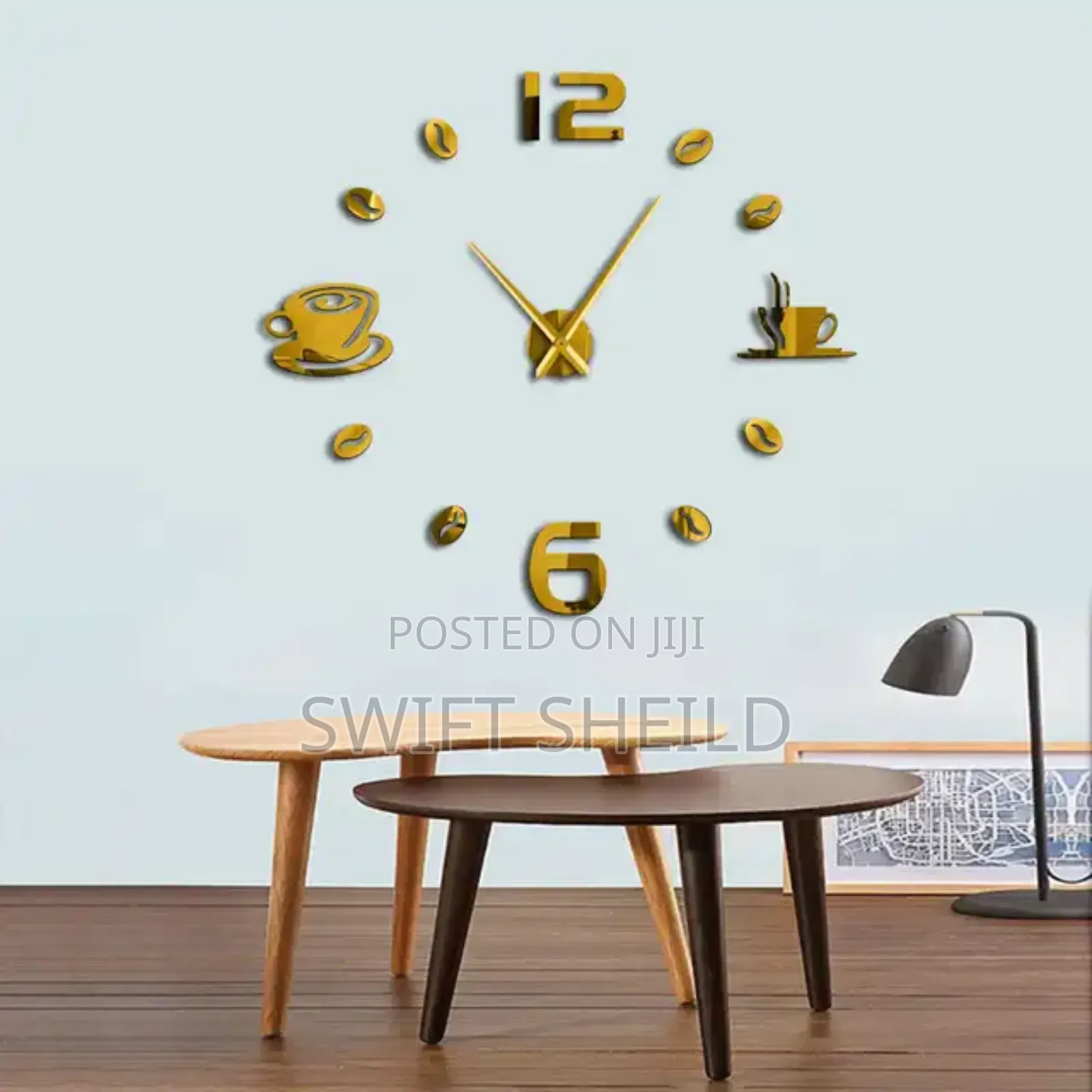 Kitchen Design 3d Wall Clock 100-120 Diameter
