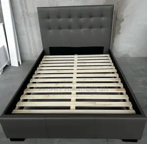 Brouhaha Leather Lit Double Bedframe