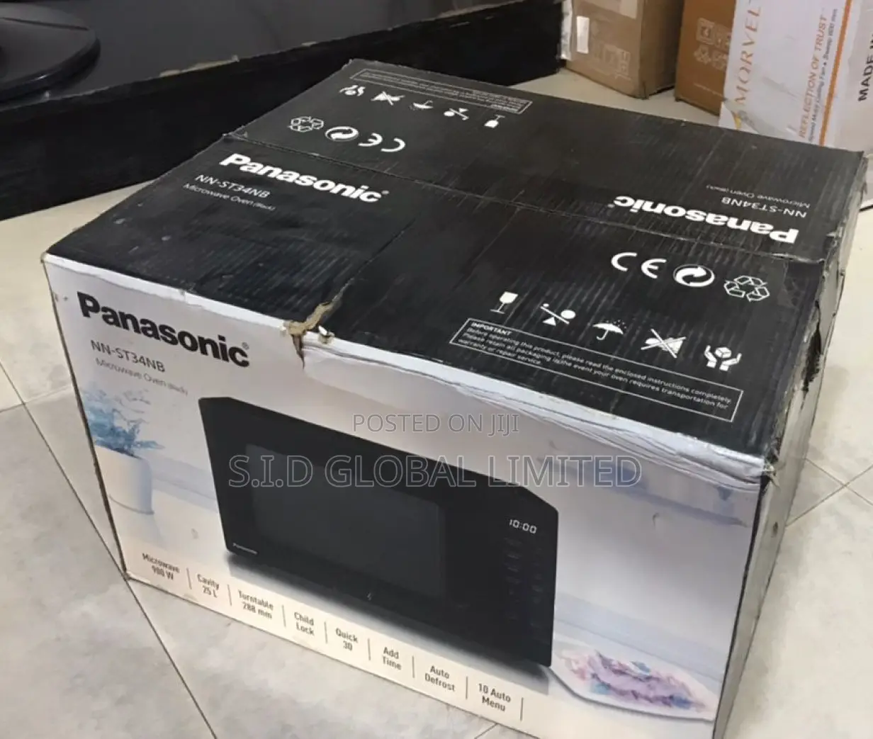 Control Panel Lock Panasonic 25L Compact Solo Microwave Oven