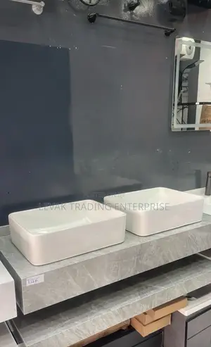 Double Marble Bathroom Sink - Double Basin