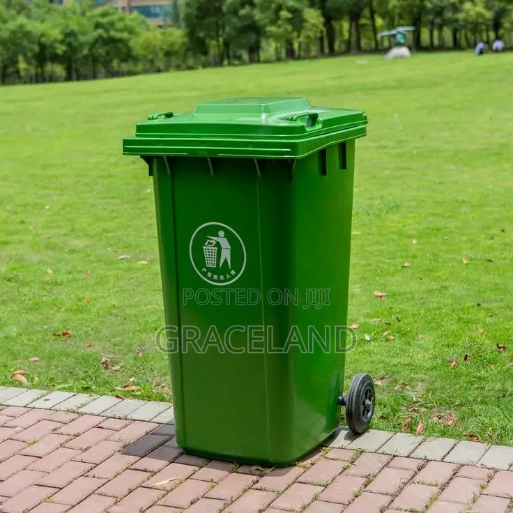 This Is Original PVC Trash Bin for Home/Schools/Office Green