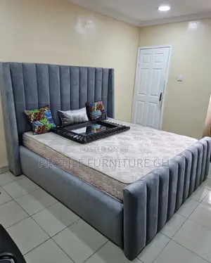 Photo - Peaceful Pattern Design Queen Frame With Mattress