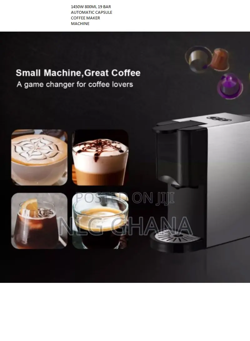 1450W 800ml 19 Bar Automatic Capsule Coffee Maker Machine