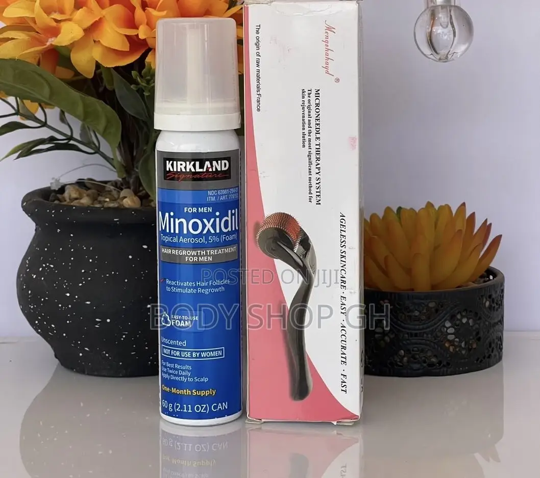 Kirkland - Kirkland Minoxidil Foam + Derma Roller Combo Pack