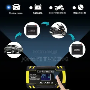 12v-24v Car Battery Charger, Pulse Repair With LCD