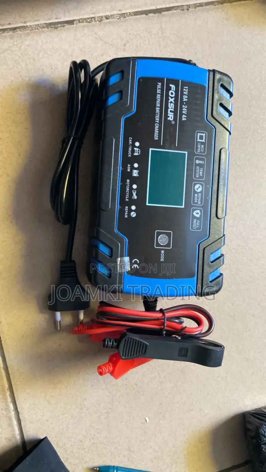 12v-24v Car Battery Charger, Pulse Repair With LCD