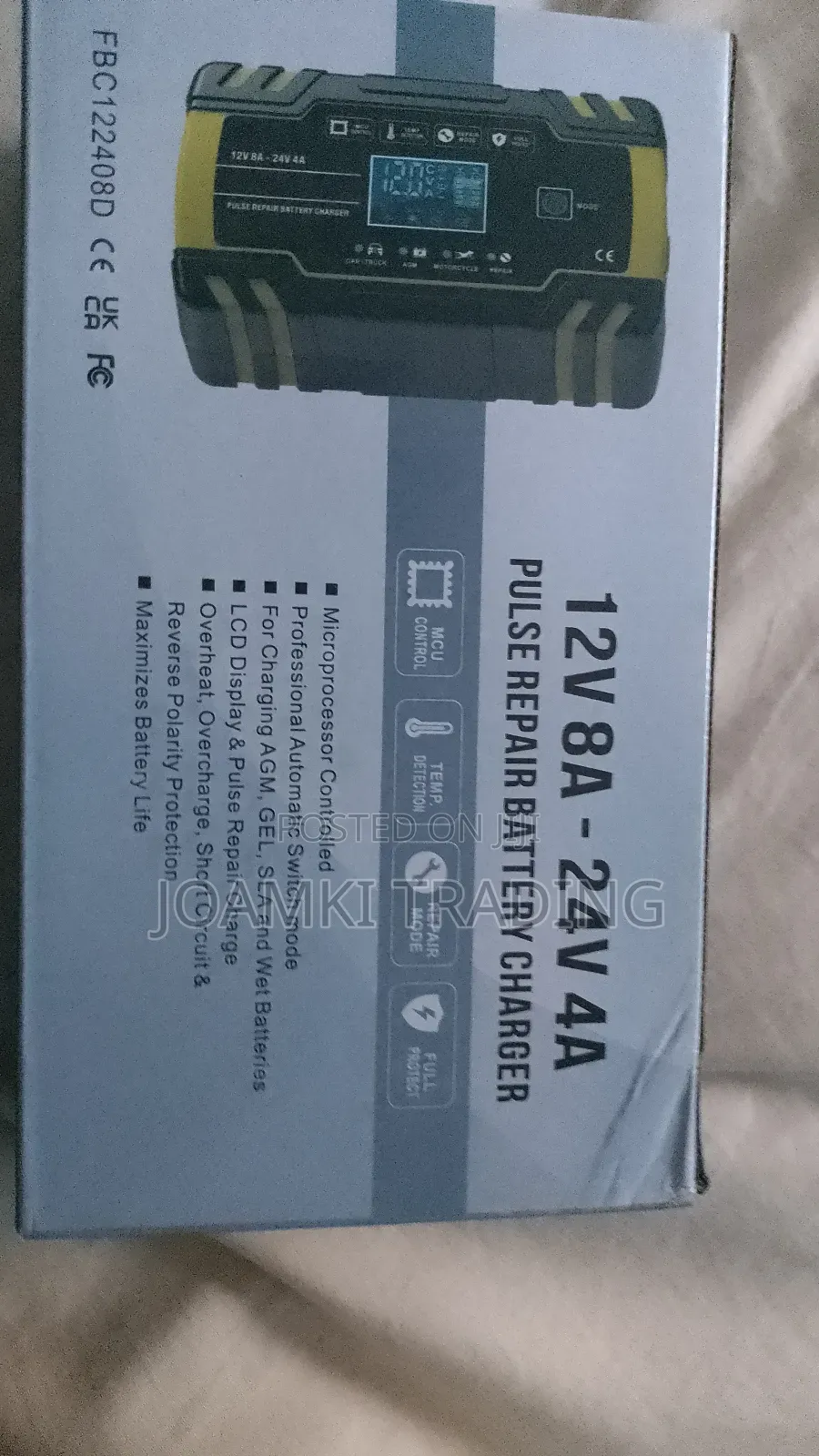 12v-24v Car Battery Charger, Pulse Repair With LCD