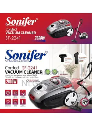 2600W 3L Dust Bag Corded Vacuum Cleaner With Red Dust Filled