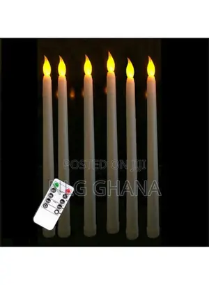 6 PCS LED Flameless Battery Powered Candles With Remote Cont